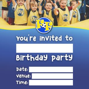 FFF Birthday Party invite
